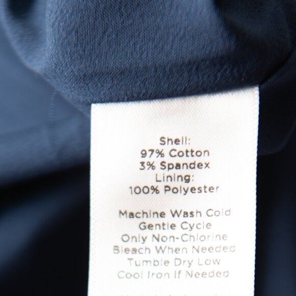 Talbots Classic Cotton A-Line Skirt Floral Stripe Blue White Plus Size 16 New - Picture 5 of 6